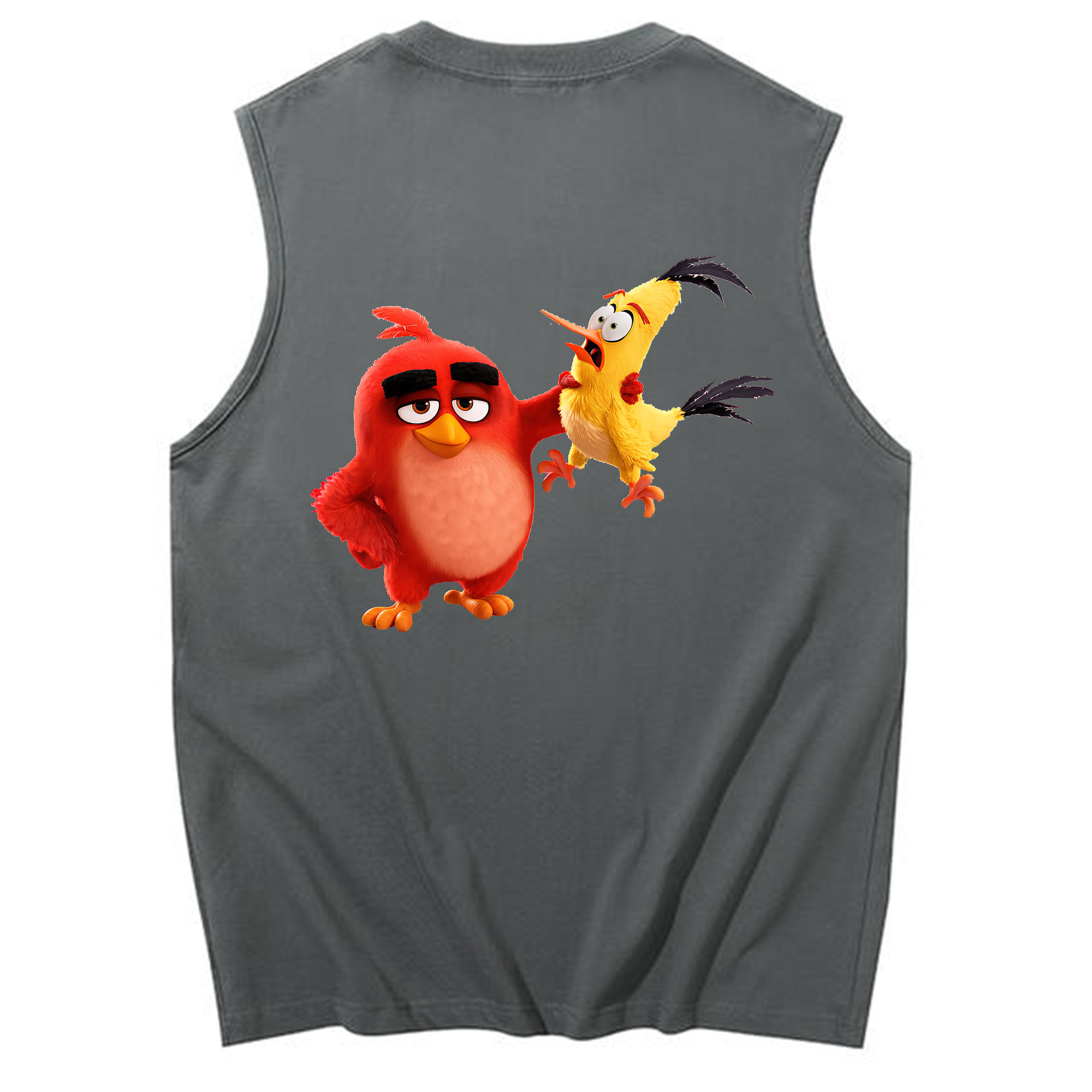 （画像用） Angry Birds アングリーバード コットン100％タンクトップ（背面プリント）